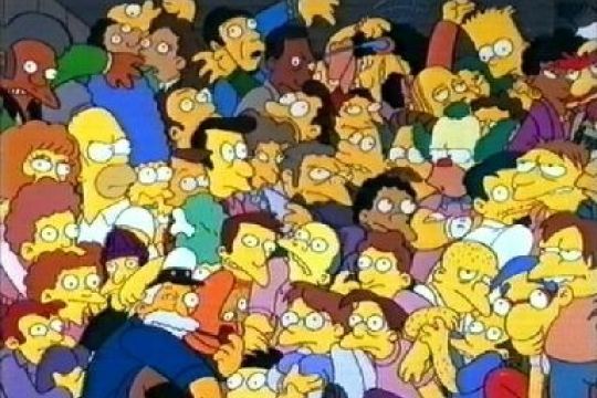 Überfüllter Bunker der Simpsons